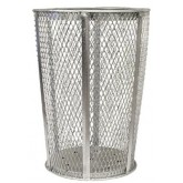 WITT Expanded Metal Basket Waste Receptacle - 48 gallon, Hot Dip Galvanized